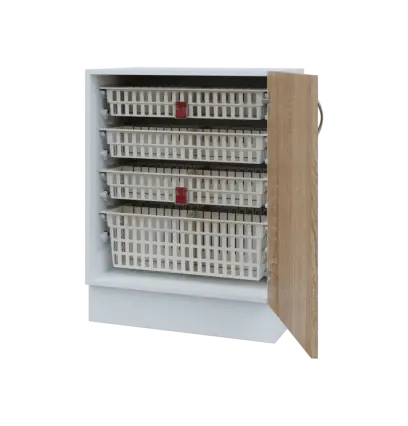 MBS - 65D spodní skříňka boxová, 1-dveřová, pravá, 908x654x600, korpus bílý, dvířko dub bardolino